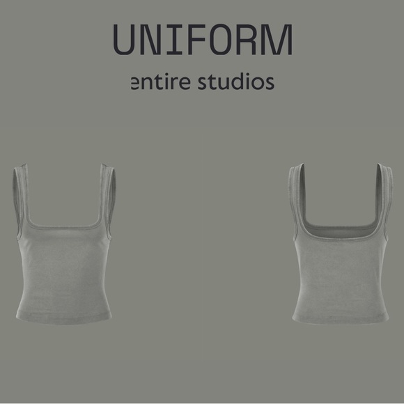ENTIRE STUDIOS Squared Neck Top (White) main image 0